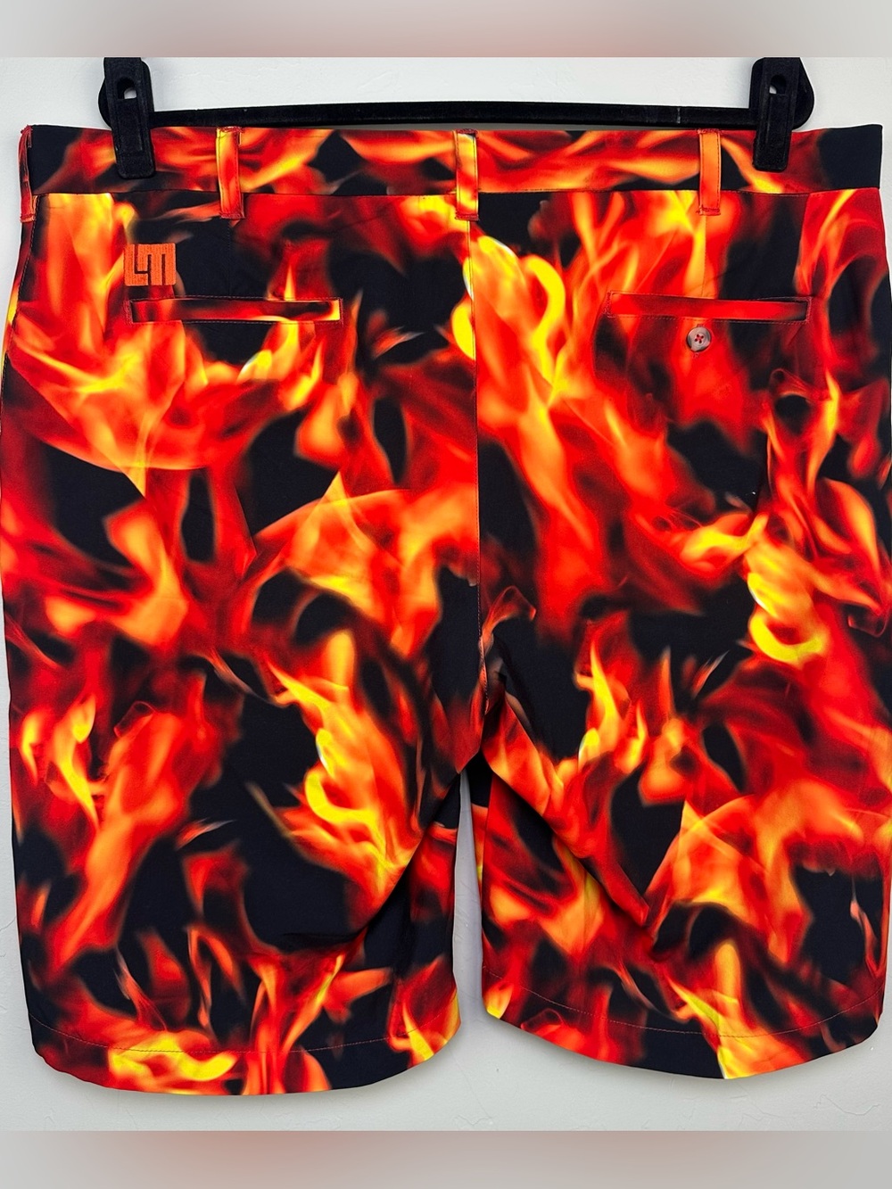 Loudmouth Golf Flame Fire Print Stretch Shorts Men’s 40 - Picture 2 of 12